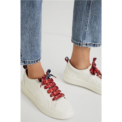 Sneakers cordones doble estampado