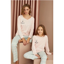 Siyah İnci Pamuklu Likralı Pijama Takım 22263274