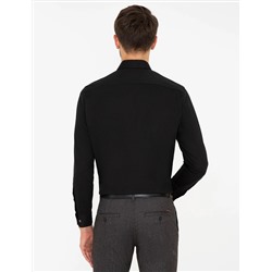 Siyah Regular Fit Uzun Kollu Gömlek