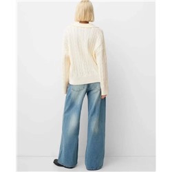 Женский пуловер с V-образным вырезом горловины  Bershk*a