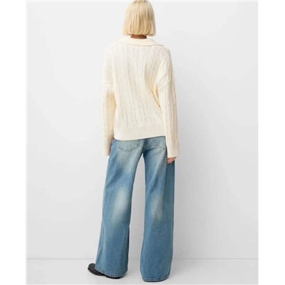 Женский пуловер с V-образным вырезом горловины  Bershk*a