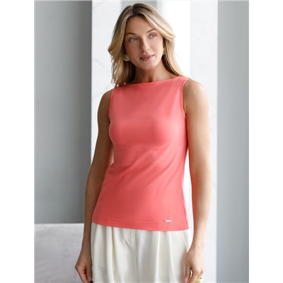 Топ из премиального хлопка с эластаном