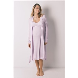 Bata midi "maternity" canalé lila