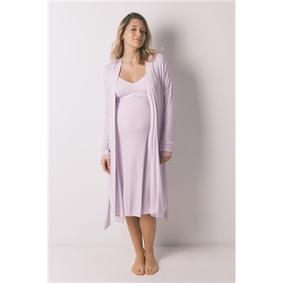 Bata midi "maternity" canalé lila