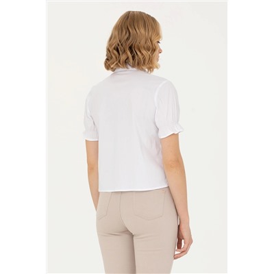 Kadın Beyaz Kısa Kollu Gömlek