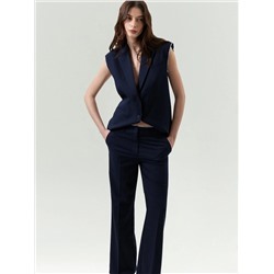 Брюки прямого кроя с необработанным краем, D435/soprano