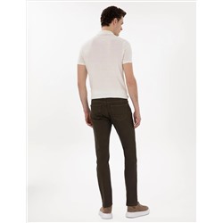 Kahverengi Slim Fit Jean Pantolon