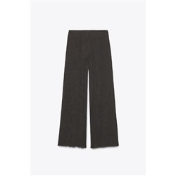 TEXTURED WIDE-LEG TROUSERS