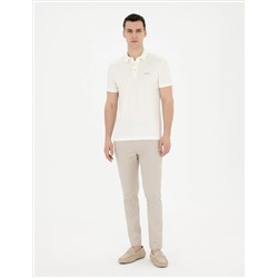 Bej Slim Fit Kanvas Pantolon