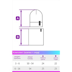 Комплект (Шапка+Снуд) #703183