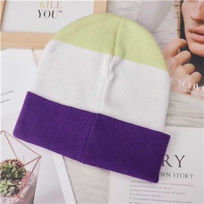 Вязанная шапка ЛЕВАЙ*С в полоску