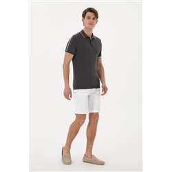 Erkek Slim Fit Bisiklet Yaka Antrasit Tişört