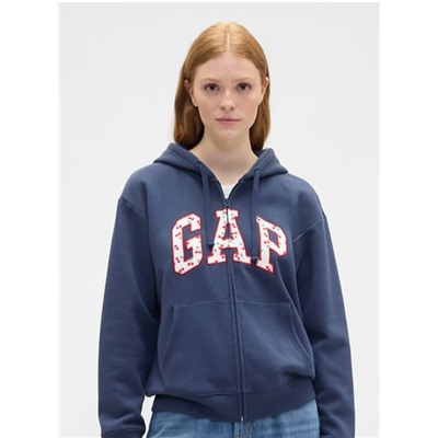 Relaxed Gap Logo Zip Hoodie