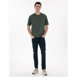 Koyu Yeşil Comfort Fit Basic Tişört