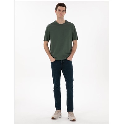 Koyu Yeşil Comfort Fit Basic Tişört