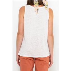 Camiseta de tirantes de lino Blanco roto