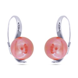 Серьги (Майорка 16мм коралл; покрытие родий), Есть комплект