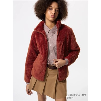 Fluffy Yarn Fleece Full-Zip Jacket
