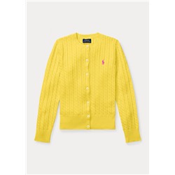 Girls 7-16 Mini-Cable Cotton Cardigan