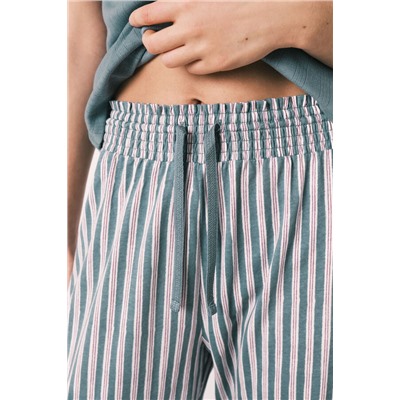 Pijama verde estampado rayas