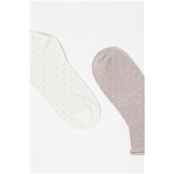 2 pares de calcetines Crudo y topo