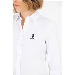 Kadın Beyaz Uzun Kollu Basic Gömlek