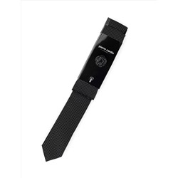 Siyah 3'lü Kravat Mendil Set