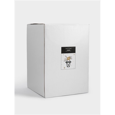 Снежный фонарь, 18 см, с подсветкой, пластик, золотистый, Лошадь в шаре, Horse