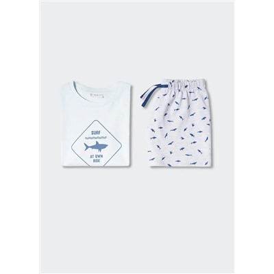 Pijama algodón estampado -  Niño | MANGO OUTLET España