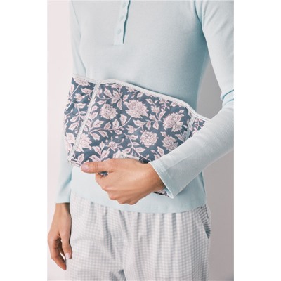 Neceser mediano estampado floral azul