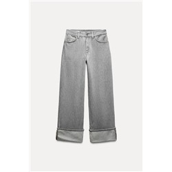 TRF HIGH-WAIST WIDE-LEG JEANS WITH BELT LOOP