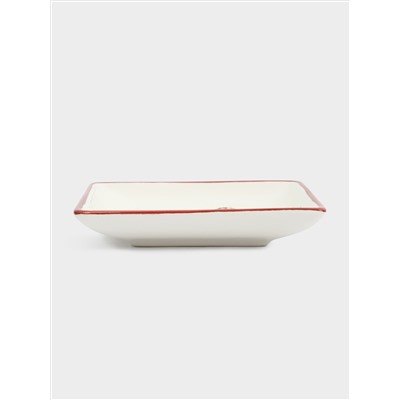 Блюдо, 15х15 см, керамика D, квадратное, красное, Лошадка, Festival