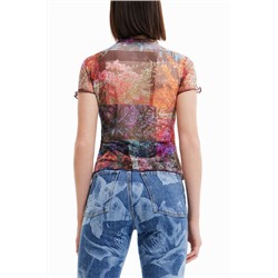 Camiseta estampada tul