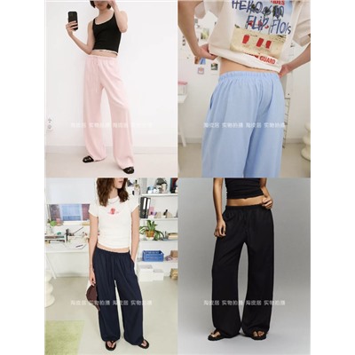 Женские лёгкие штаны из смесового льна (6 цветов) БЕРШК*А