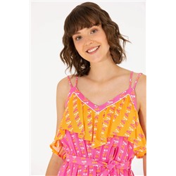 Kadın Fuşya Dokuma Elbise