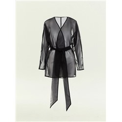 Полупрозрачный жакет с поясом, ML883/moody