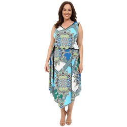 Plus Size Kaleidescope Medallion Maxi