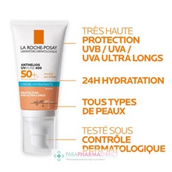 La Roche Posay Anthelios UVmune 400 - SPF50+ - Crème Hydratante Teintée 50ml