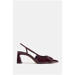 SLINGBACK HEELED SHOES WITH BOW