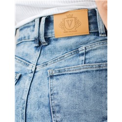 Юбка на запАх из эластичного денима