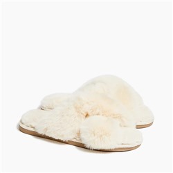 Crisscross slide slippers