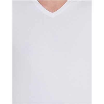 Beyaz Slim Fit V Yaka Basic Tişört
