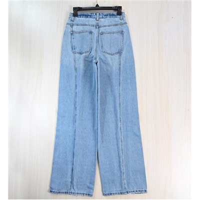 Женские хлопковые джинсы с высокой талией