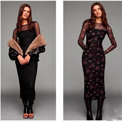 Облегающее женское платье сетка БЕРШК*А