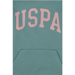 Kız Çocuk Mint Basic Kapüşonlu Sweatshirt