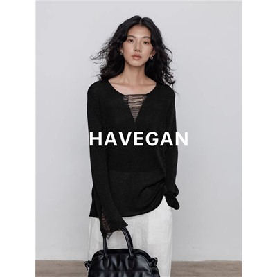 Лёгкий полупрозрачный лонгслив из смесового льна  (4 цвета)