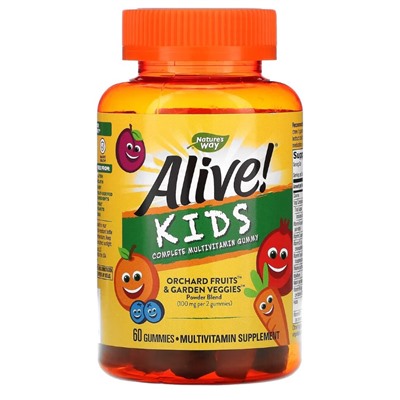 Мультивитамины для детей Natures Way Alive KIDS 60 loz