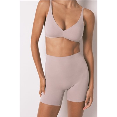 Pantalón corto interior algodón beige