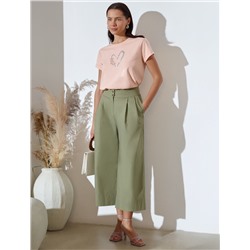 Кюлоты А-силуэта из легкого хлопкового поплина