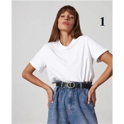 Базовая футболка из чистого хлопка с круглым вырезом